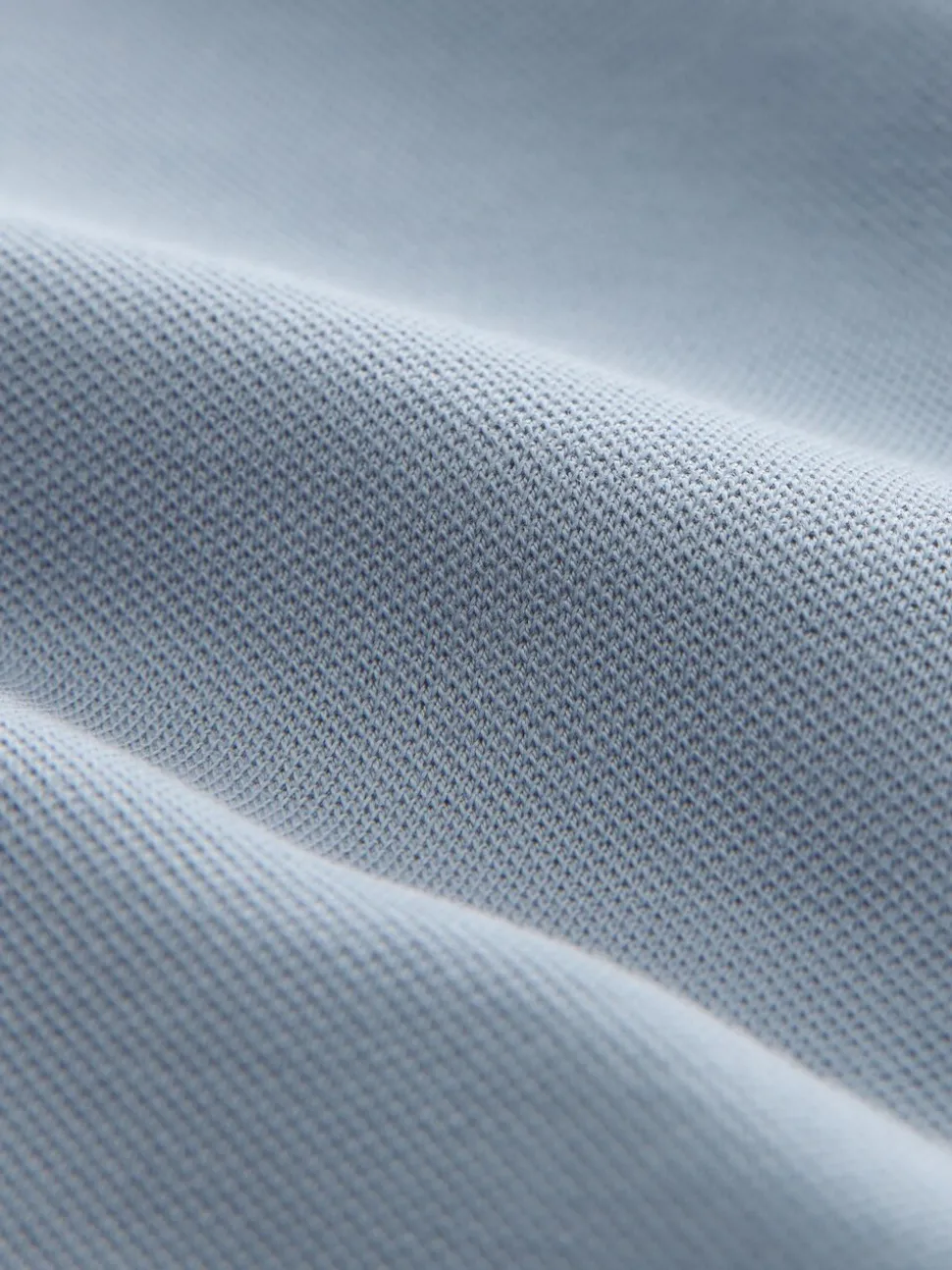 Staalblauw - Slim Fit - Piqué poloshirt met korte mouwen