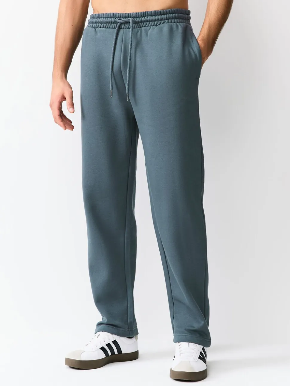 Staalblauw - Straight fit - Relaxed Fit Brushback Heavyweight Joggers