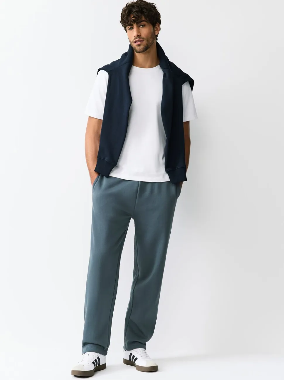 Staalblauw - Straight fit - Relaxed Fit Brushback Heavyweight Joggers