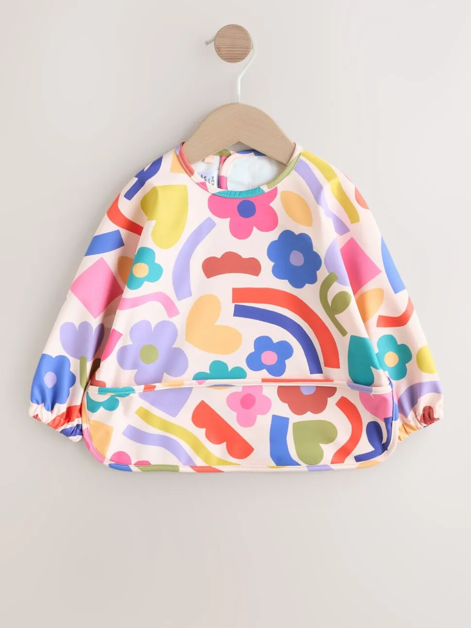 Stampy Bloemenprint - Slabbetje met mouwen voor spenen en voeden