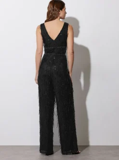 Star by Julien MacDonald Tassel Sequin Jumpsuit