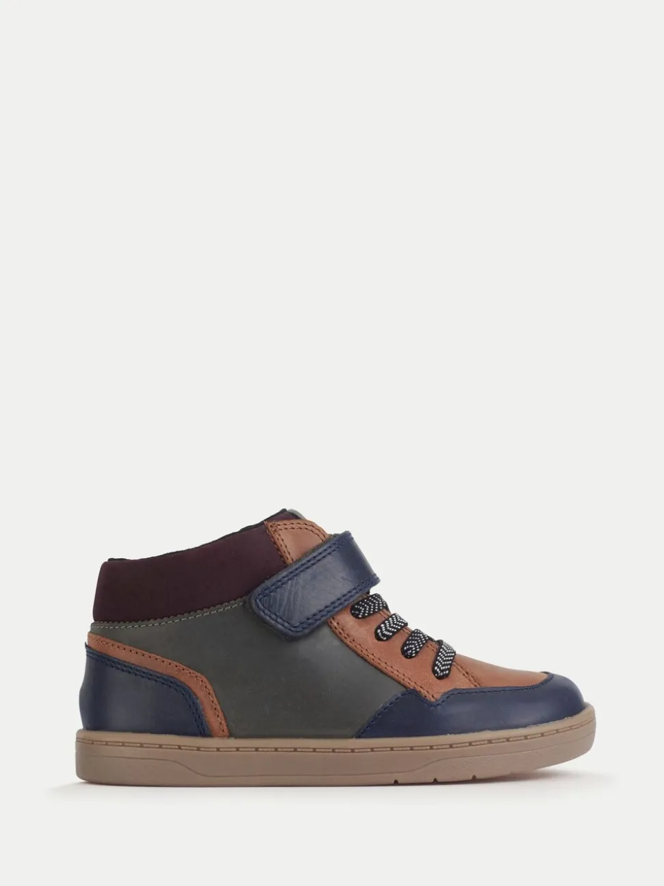 Start-Rite Kids Sporty Orbit Casual Rip-Tape Low Rise Laced Brown Boots
