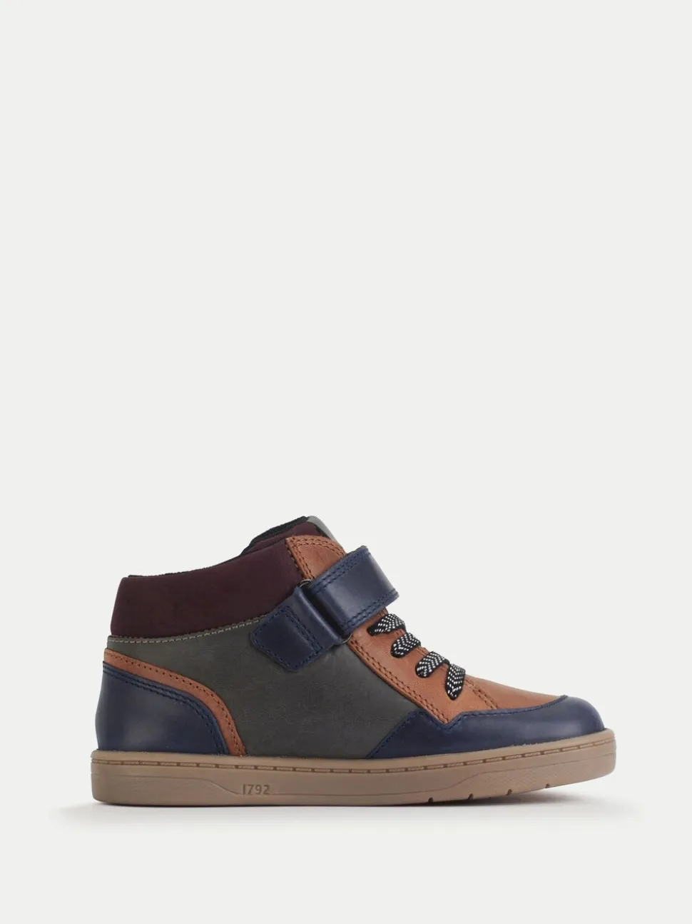 Start-Rite Kids Sporty Orbit Casual Rip-Tape Low Rise Laced Brown Boots