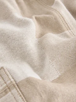 Steenkleurig patchwork - 100% katoenen cargobroek met wijde pijpen en elastische taille (3mnd-7jr)