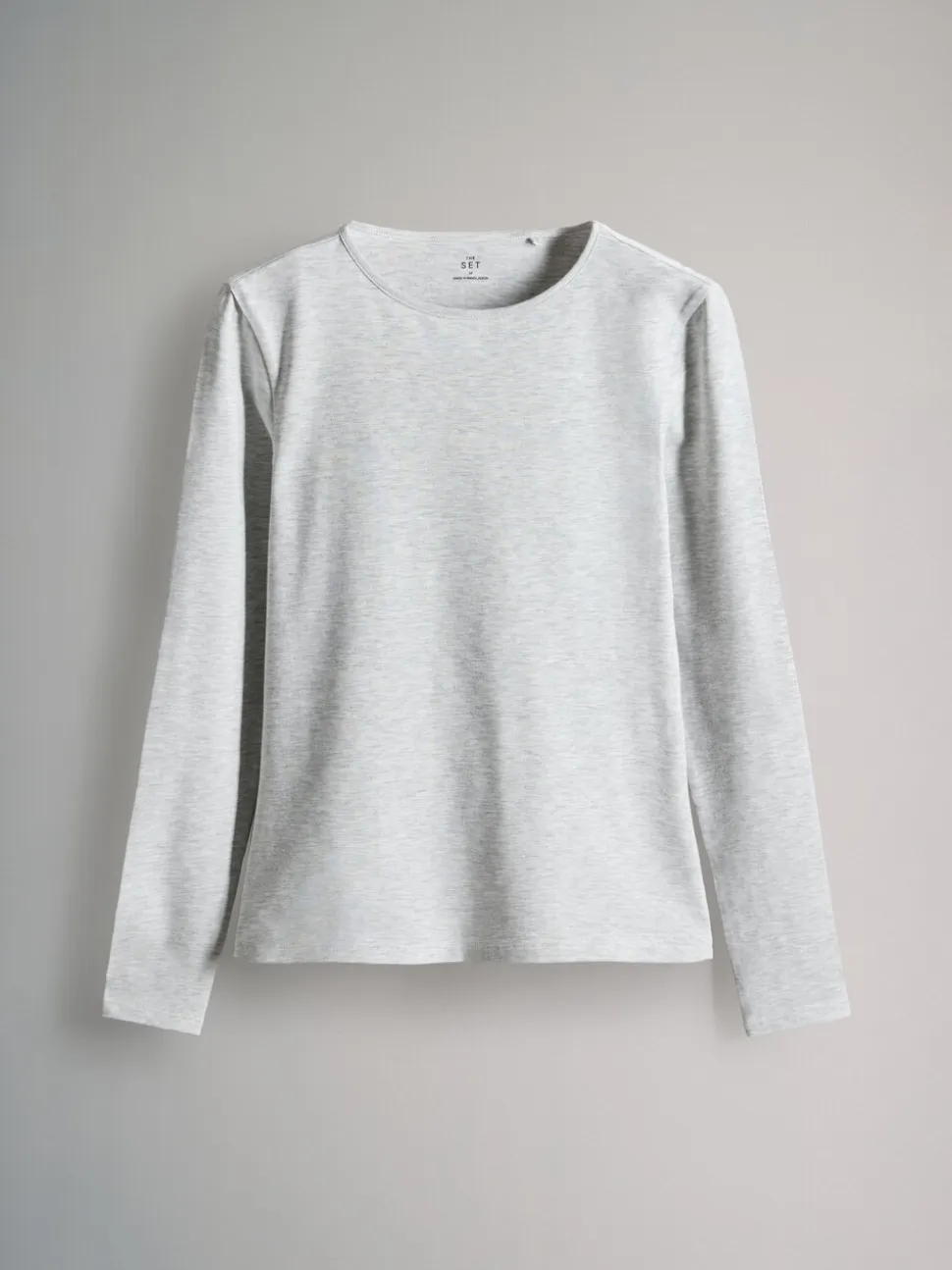 Strepen/Zwart/Grijs/Wit - The Set - 7 T-shirts met lange mouwen en ronde hals