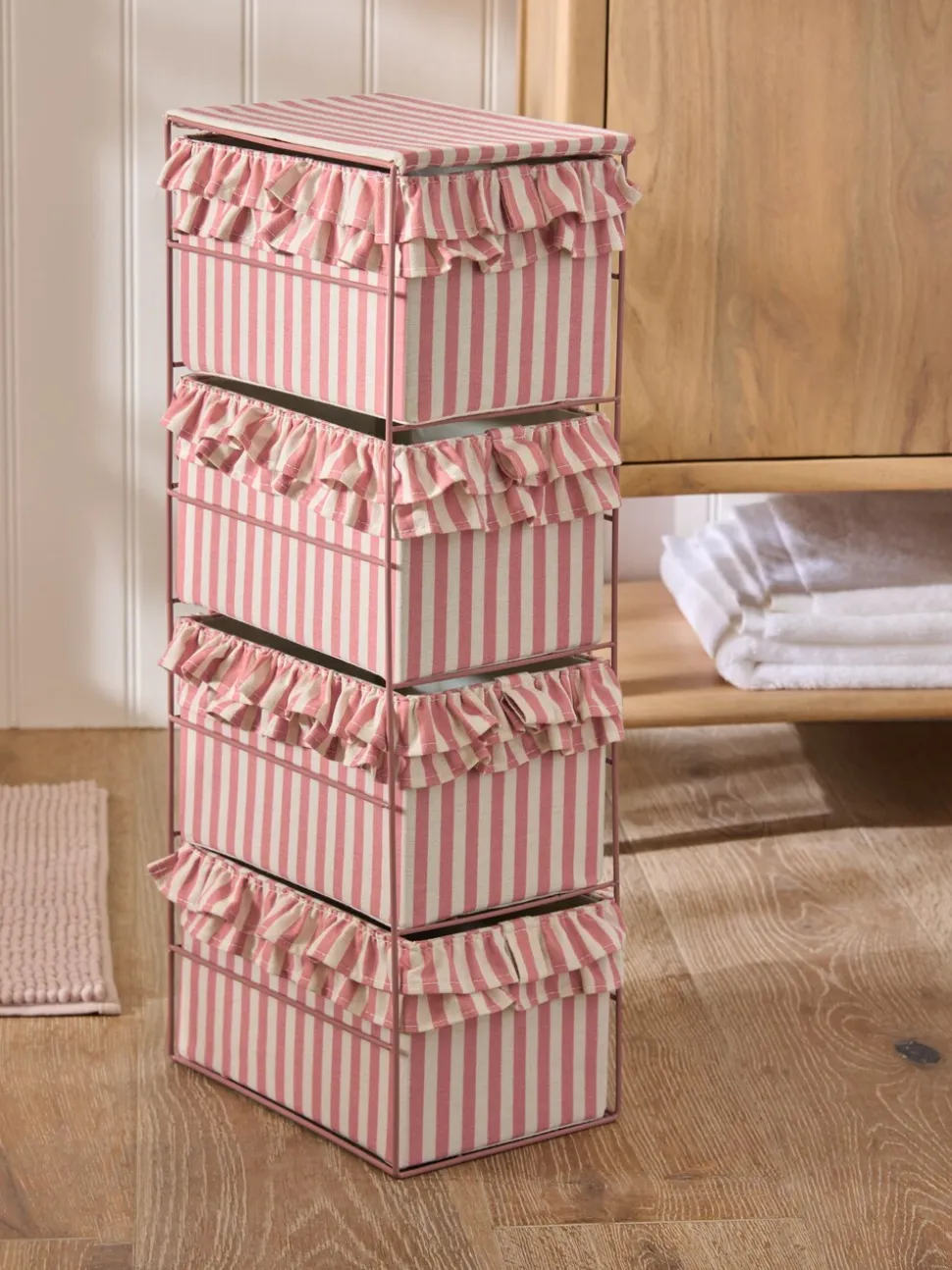 Stripe Frill Storage Drawers