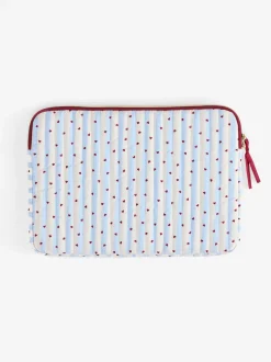 Stripe Love Heart Print Laptop Sleeve