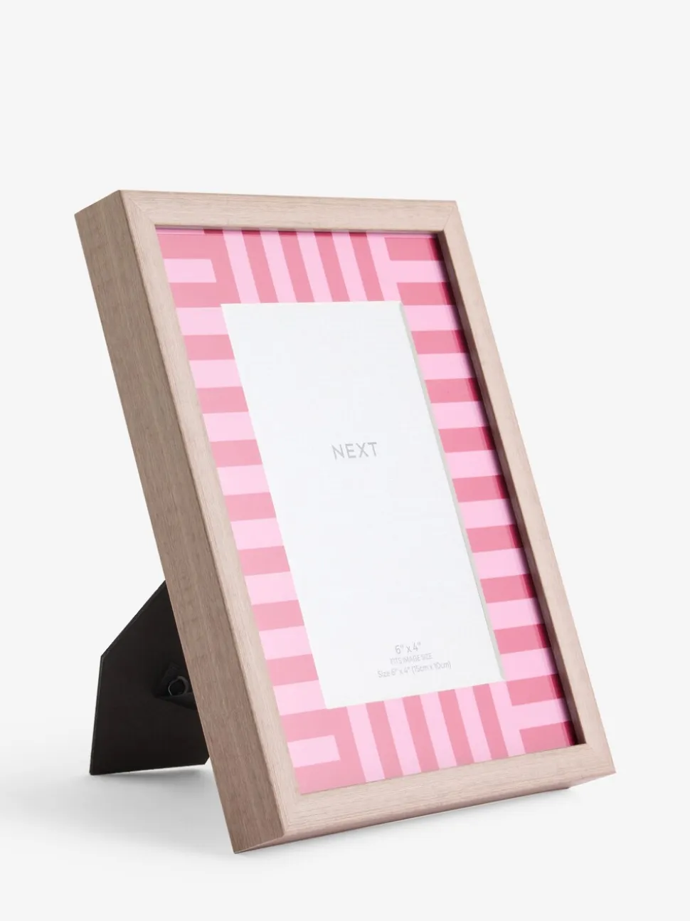 Stripe Mount Wooden Look Photo Frame