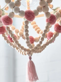 Tahlia - Eenvoudig te monteren lampenkap met pompons in kroonluchterstijl