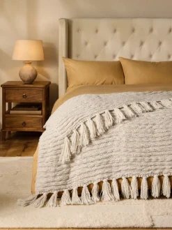 Tassel Knit Throw