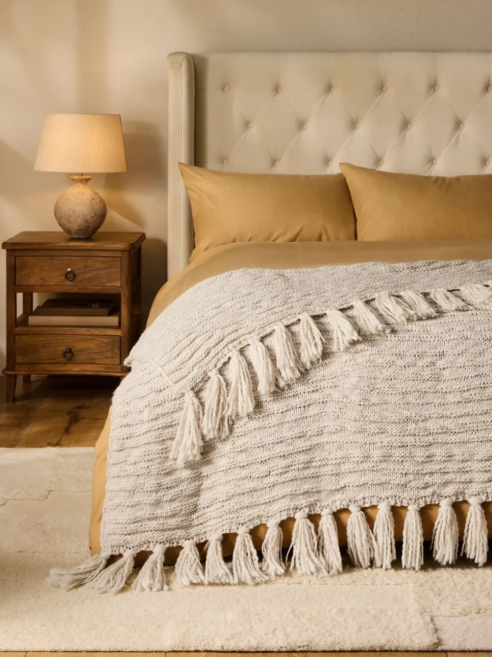 Tassel Knit Throw