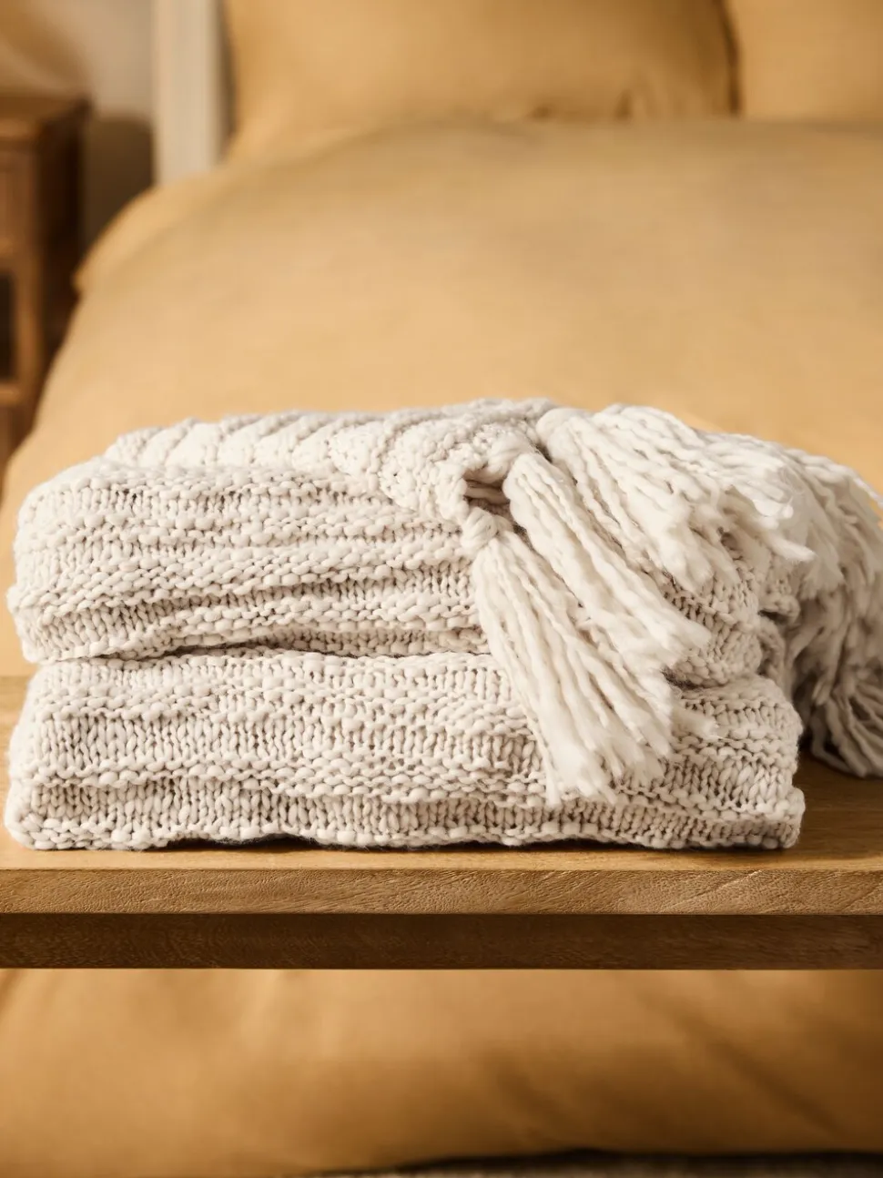 Tassel Knit Throw