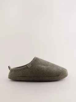 Taupe - Corduroy pantoffelmuiltjes