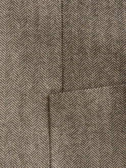 Taupe - Normale Pasvorm - Blazer met visgraatmotief en hoog wolgehalte