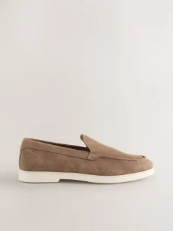 Taupe - Suède instapschoenen