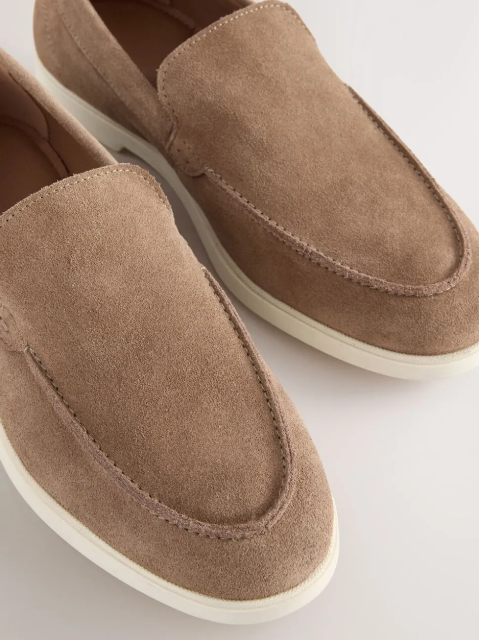 Taupe - Suède instapschoenen