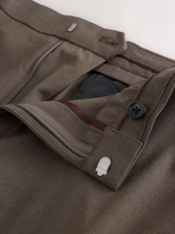 Taupe bruin - Aansluitend - Elasticated Waist Motionflex Stretch Smart Trousers
