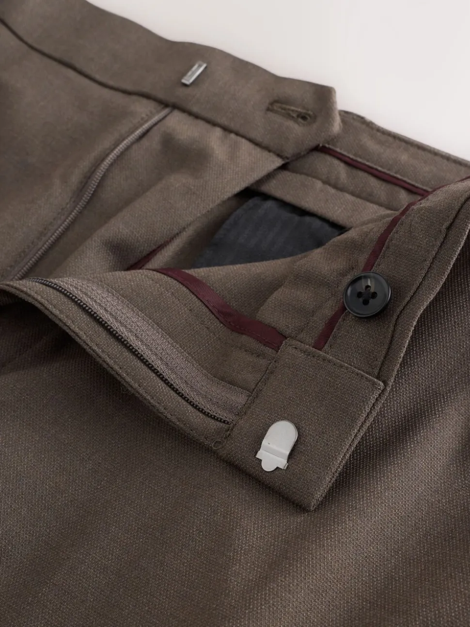 Taupe bruin - Aansluitend - Elasticated Waist Motionflex Stretch Smart Trousers