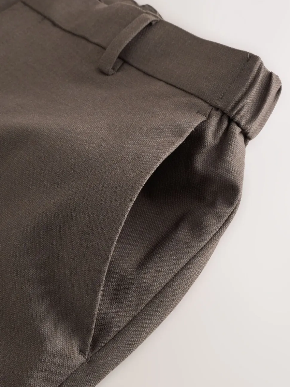 Taupe bruin - Aansluitend - Elasticated Waist Motionflex Stretch Smart Trousers