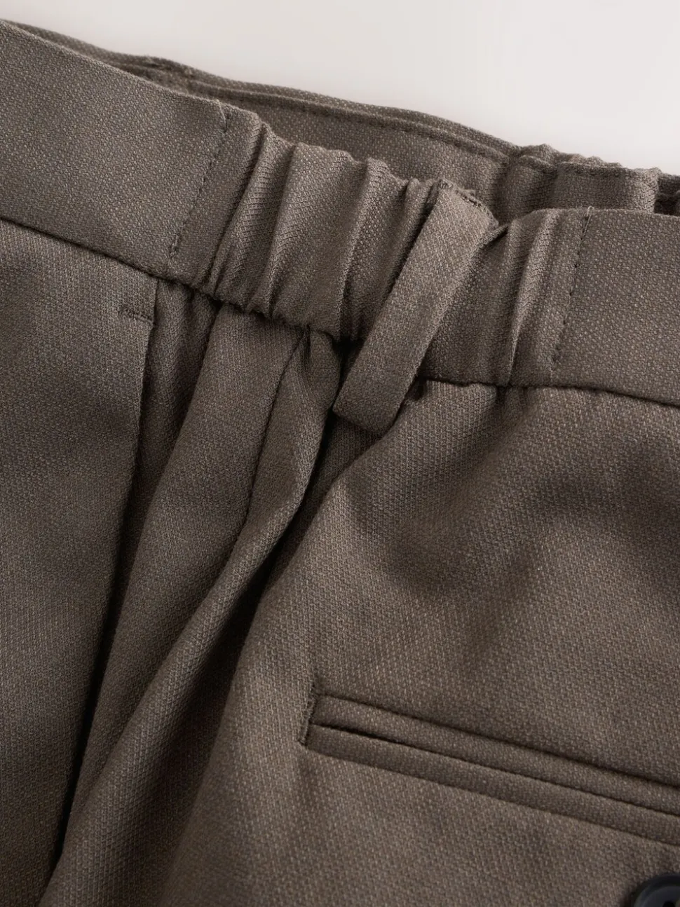 Taupe bruin - Aansluitend - Elasticated Waist Motionflex Stretch Smart Trousers