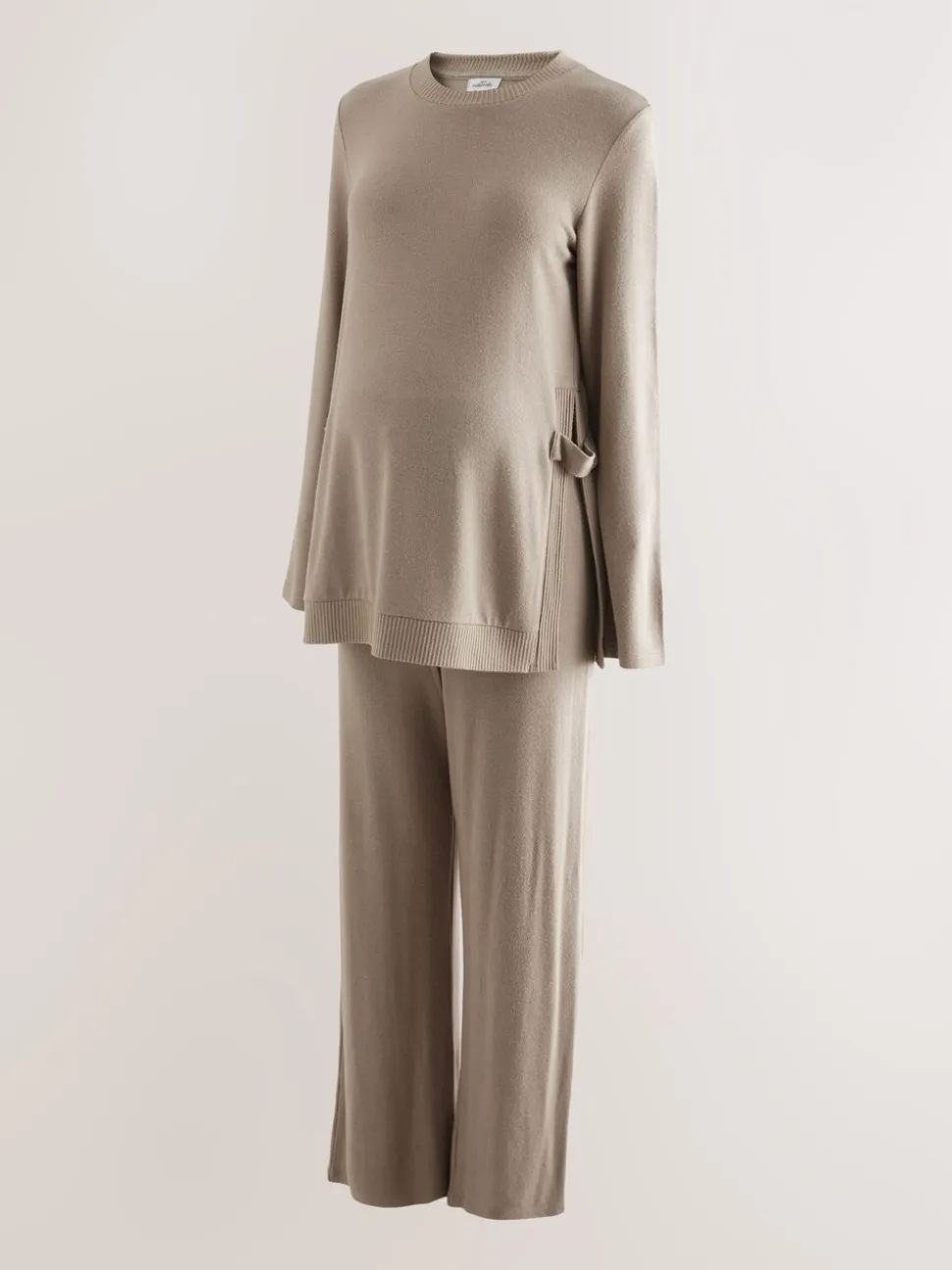 Taupe bruin - Zwangerschap Sweatshirt en Joggingbroeken Set