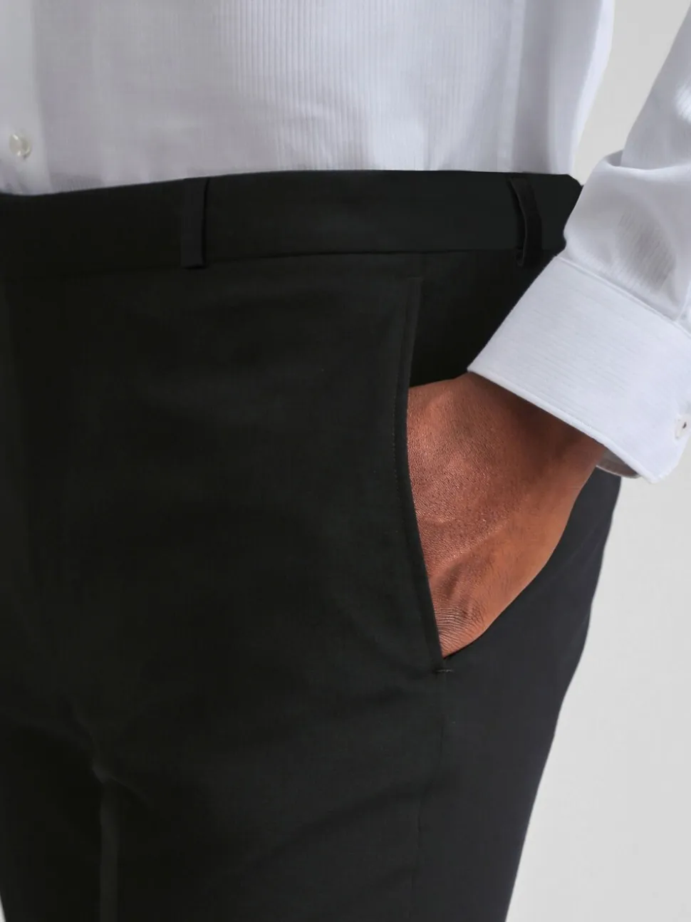 Ted Baker - Zwarte nauwaansluitende smokingbroek