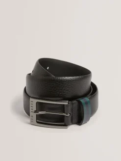Ted Baker Kendon Stripe Leather Belt