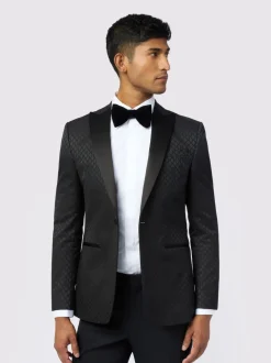 Ted Baker Tailoring Diamond Jacquard Black Jacket
