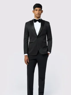Ted Baker Tailoring Diamond Jacquard Black Jacket