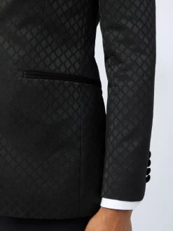 Ted Baker Tailoring Diamond Jacquard Black Jacket