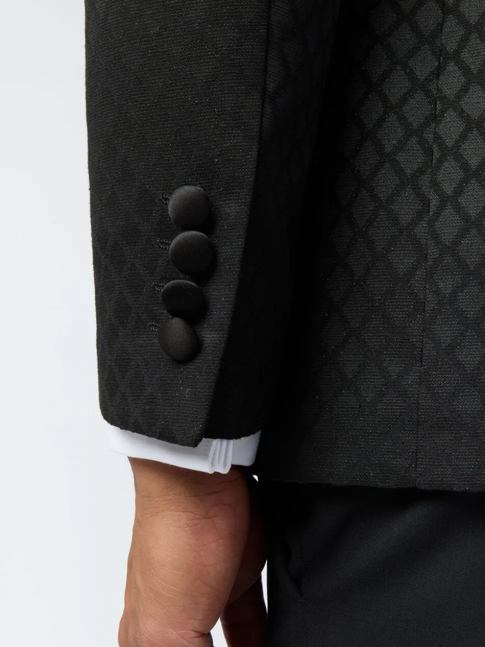 Ted Baker Tailoring Diamond Jacquard Black Jacket