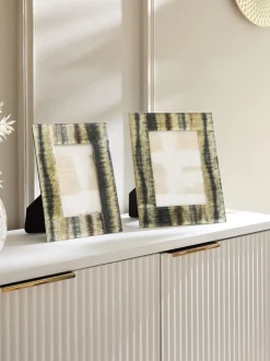 Textured Ombre Pattern Glass Photo Frame