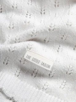 The Little Tailor ajourgebreid babydekentje van 100% katoen