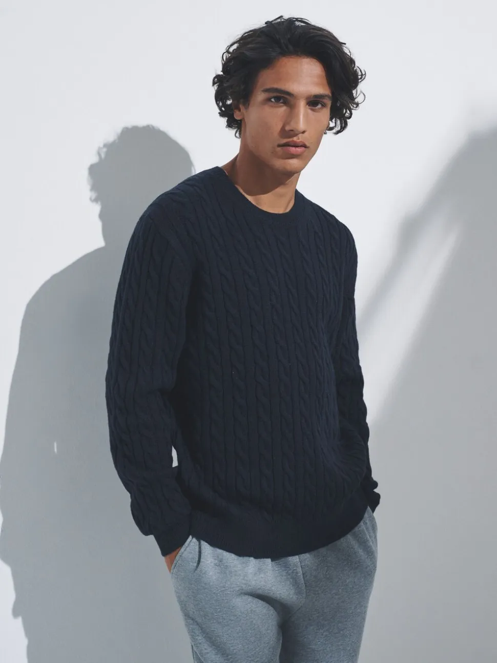 The Set 2 Pack Cable Knit Jumpers with Wool