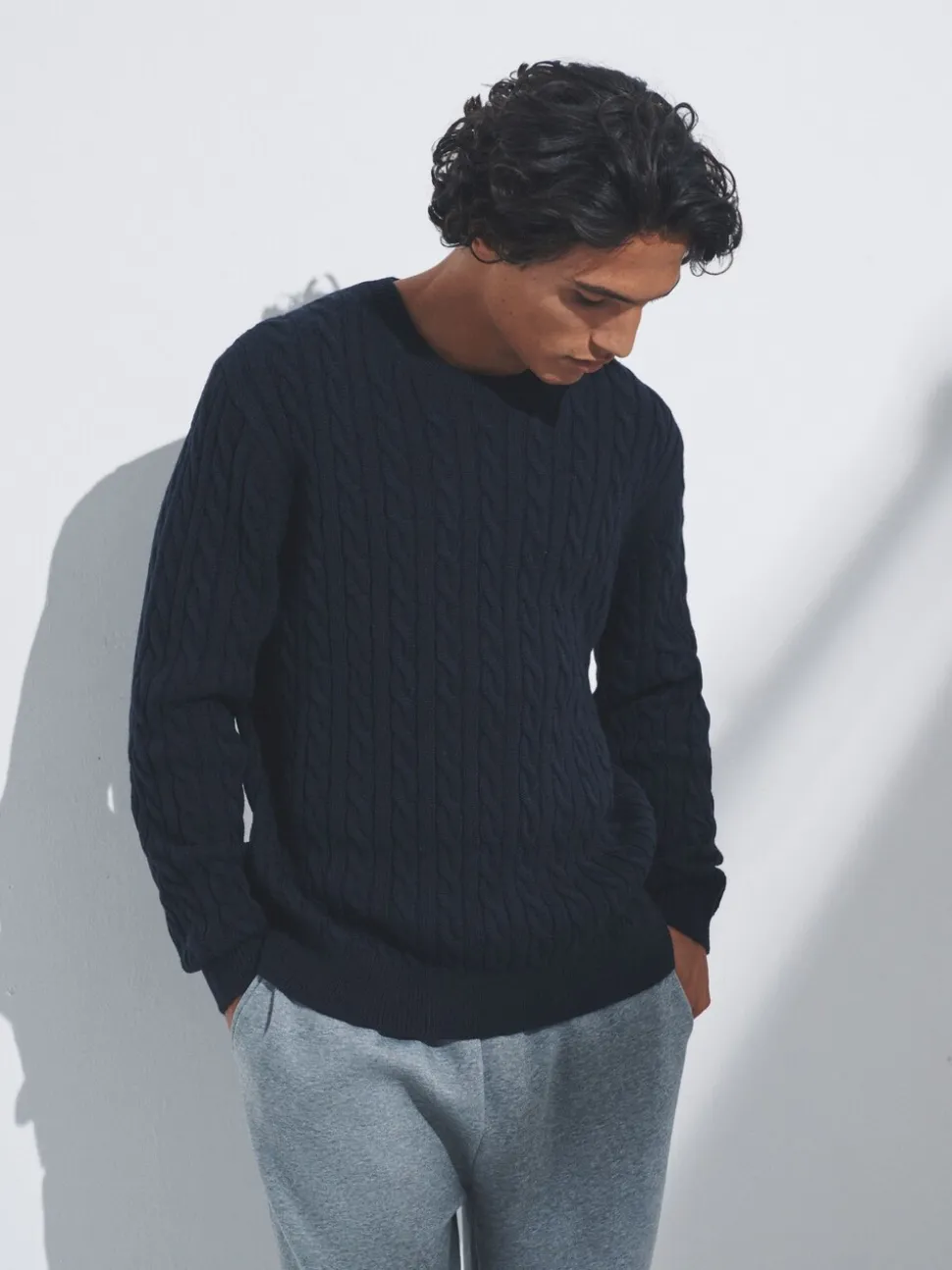 The Set 2 Pack Cable Knit Jumpers with Wool