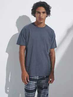 The Set 2 Pack Jersey T-Shirt and Flannel Pyjamas