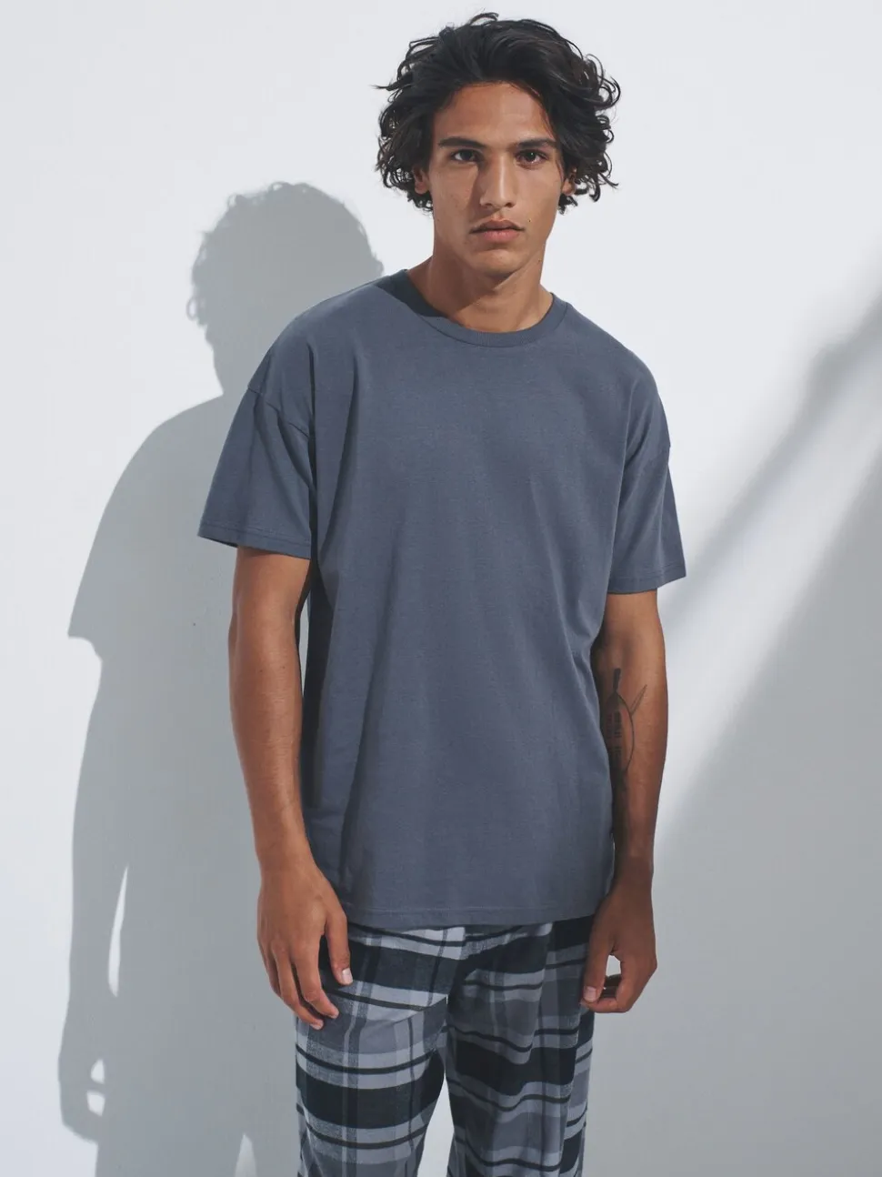 The Set 2 Pack Jersey T-Shirt and Flannel Pyjamas