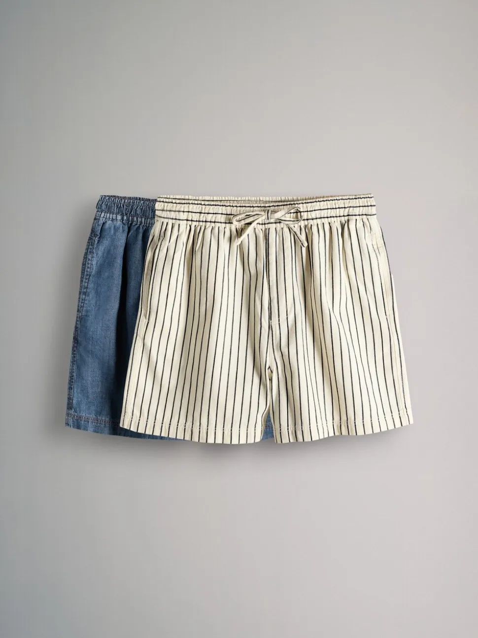 The Set 2 Pack Pull On Denim Shorts