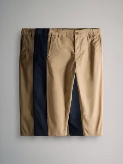 The Set 3 Pack Slim Leg Chino Trousers