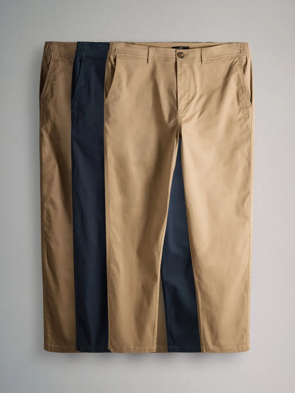 The Set 3 Pack Slim Leg Chino Trousers