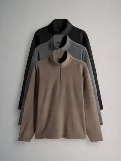 The Set 3 Pack Zip Neck Micro Fleece