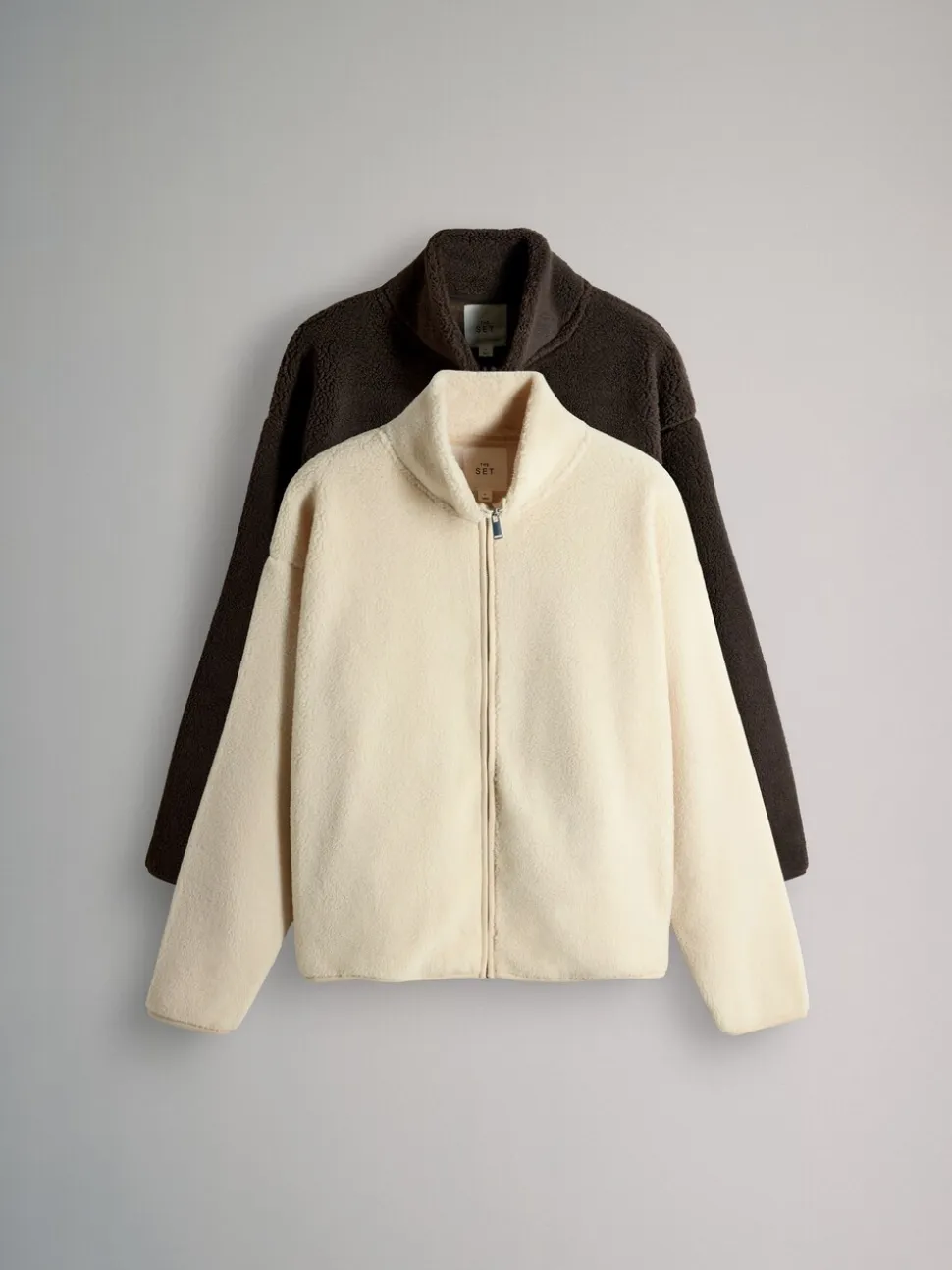 The Set 2 Pack Zip Through Borg Fleeces