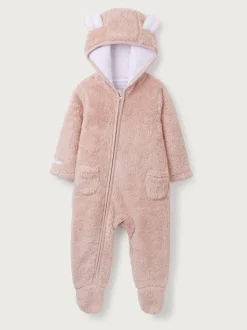 The White Company - Roze fleece rompertje