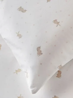The White Company kinderbeddengoedset met slaperige konijnenprint