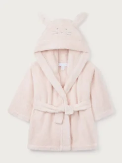 The White Company Pink Cotton Bunny Hooded Robe