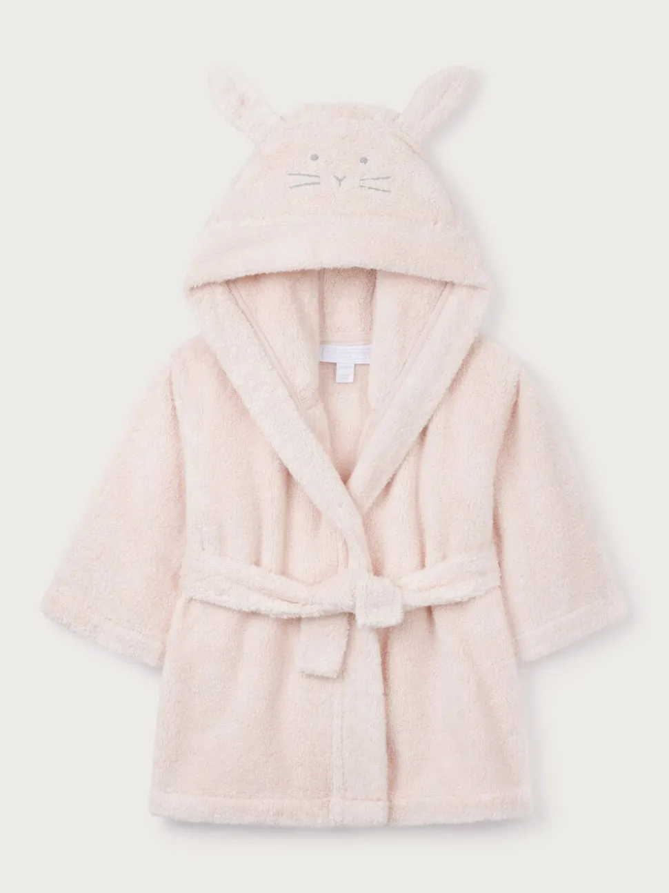 The White Company Pink Cotton Bunny Hooded Robe