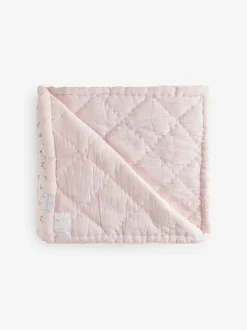 The White Company Single Reversible Floral Quilt Blanket