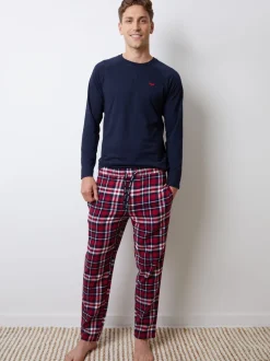 Threadbare - Set van 2 lange ruit pyjama's