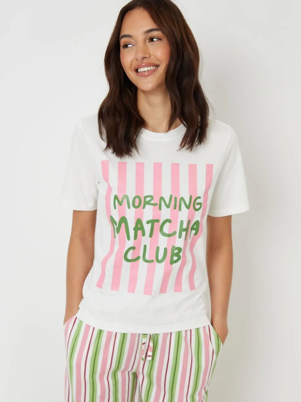 Threadbare Graphic Print Short Sleeve Pyjamas Set