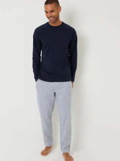 Threadbare Long Sleeve Top & Stripe Joggers Pyjamas Set